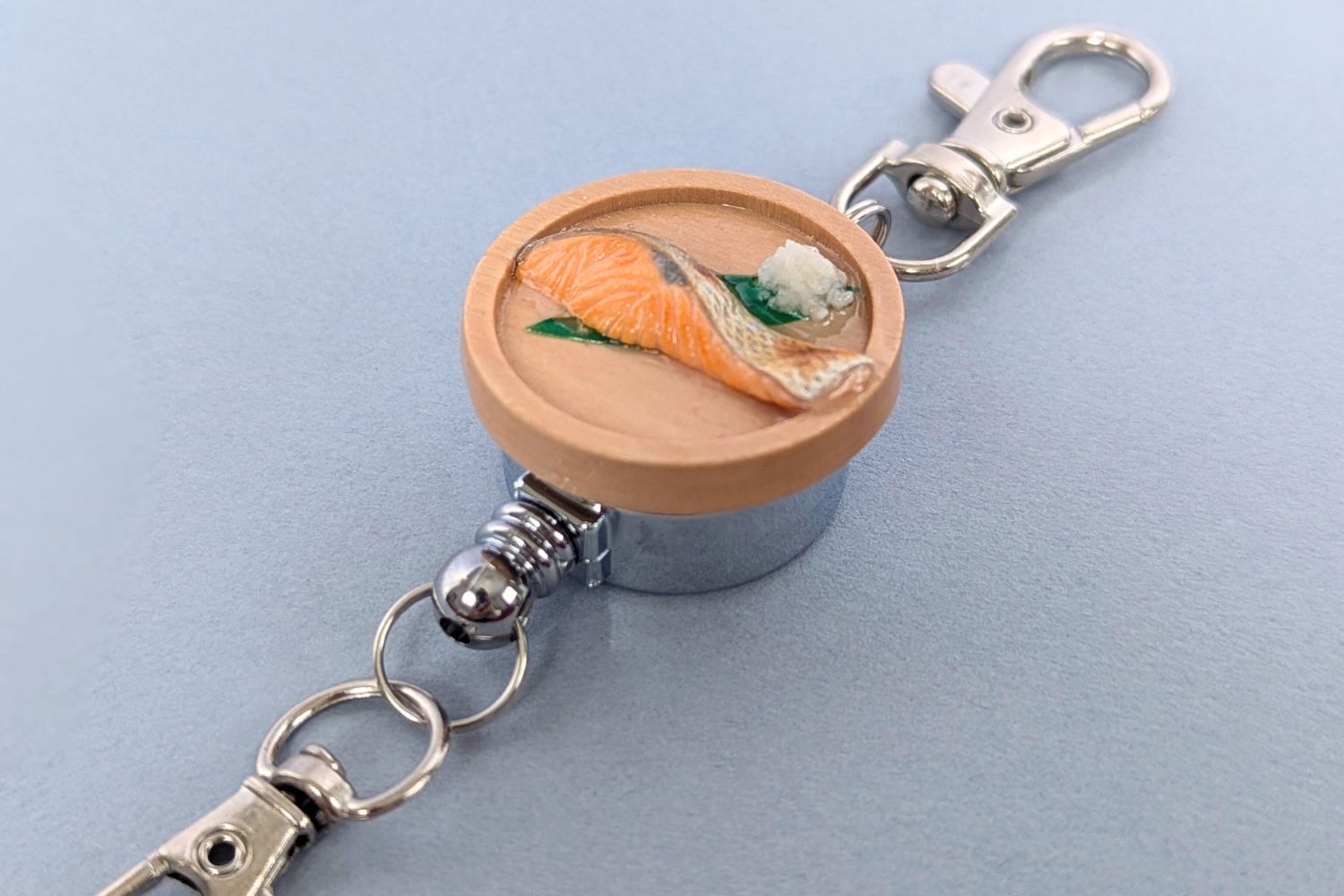 【リールキーホルダー】鮭の塩焼き